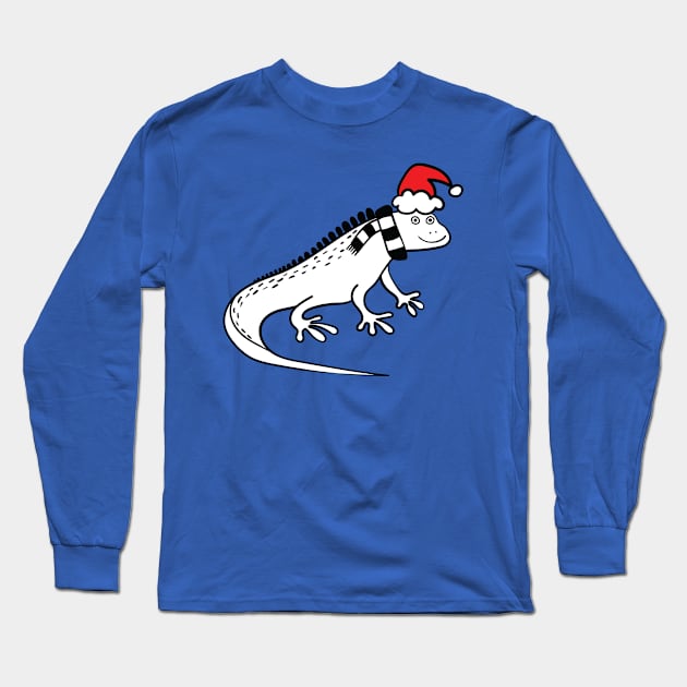 Christmas Iguana Long Sleeve T-Shirt by holidaystore